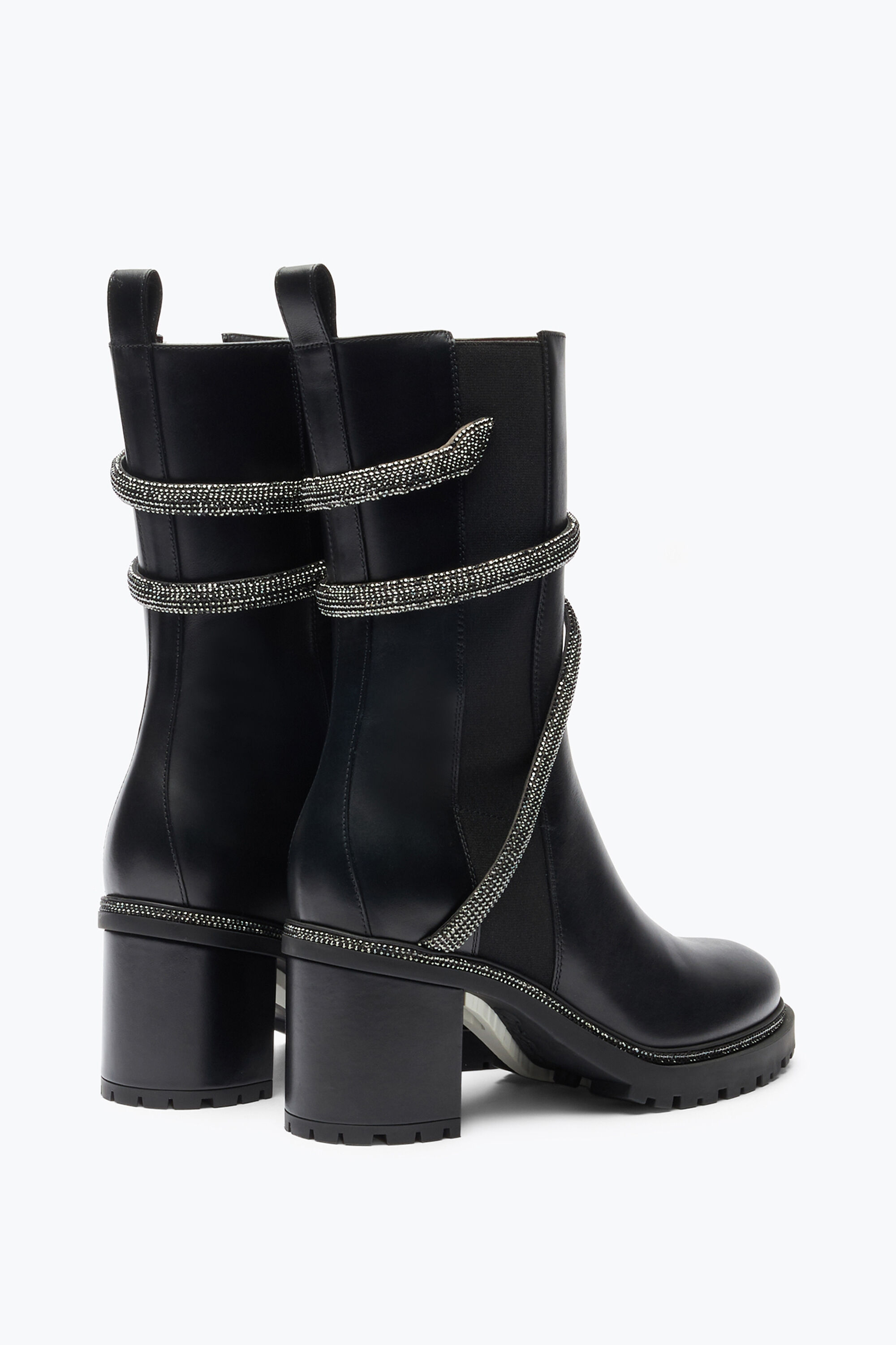 Jeweled Cleo Crystal Black Bootie 60 | Rene Caovilla®