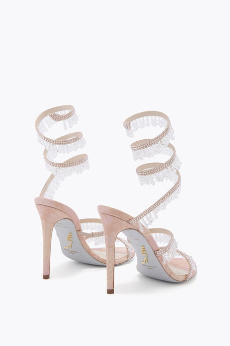 CHANDELIER SANDAL IN PEACH DAMASK 105