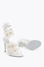 PEACH FLOWER IVORY SATIN/CRYSTAL-CREAM STRASS SANDAL