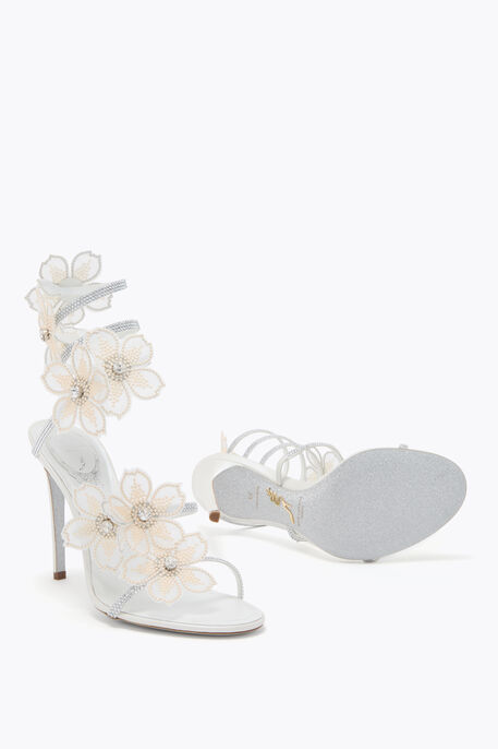 PEACH FLOWER IVORY SANDAL 105 PEACH FLOWER IVORY SANDAL 105