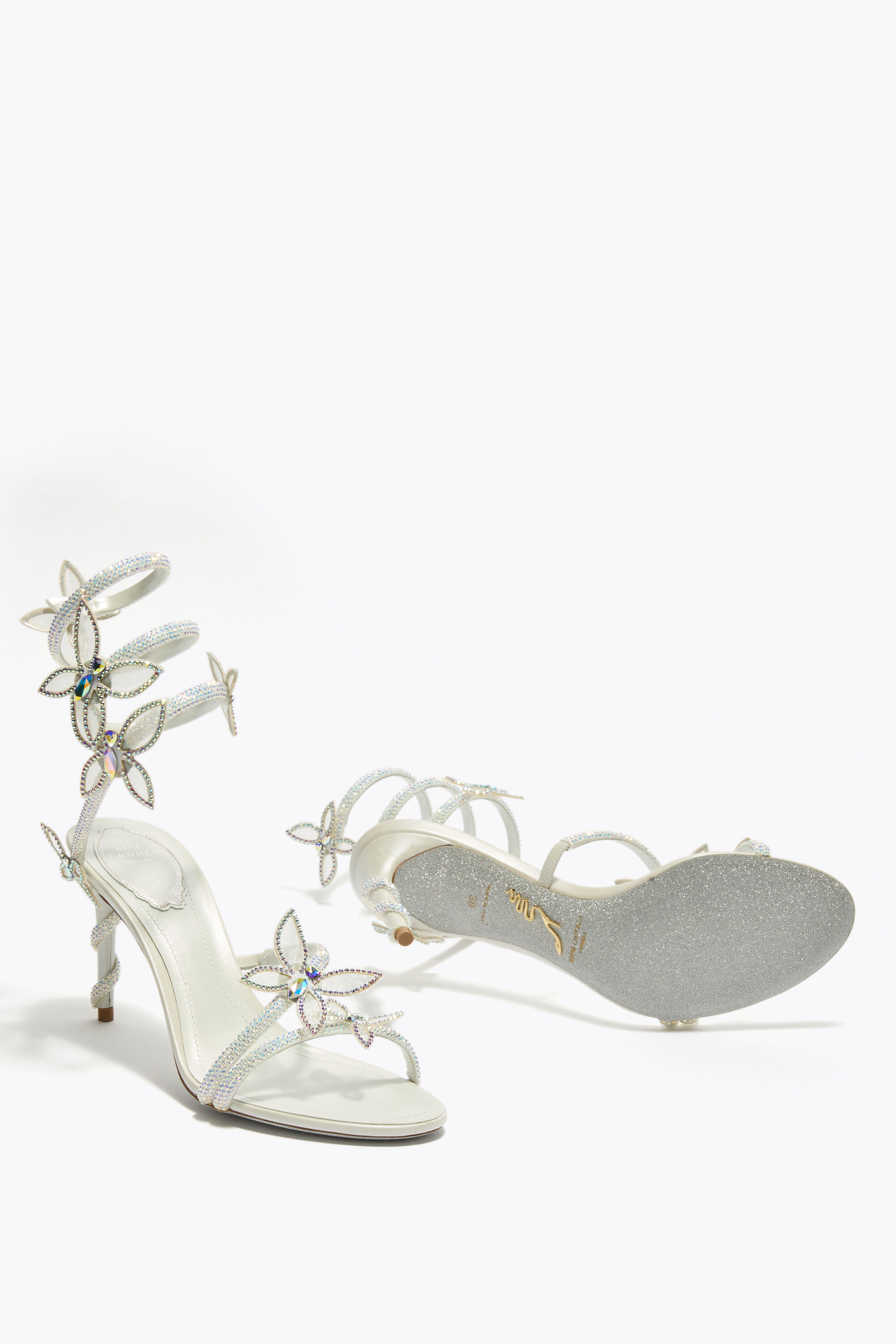 Jeweled sandals with crystals and gems | René Caovilla®