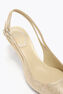 OLIVIA BEIGE SATIN/GOLDEN SHADOW STRASS SLINGBACK