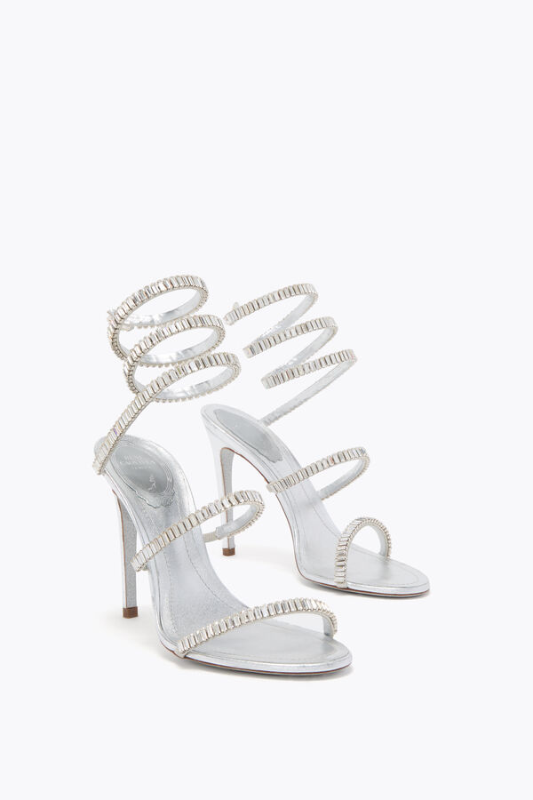 CLEO SPARK SILVER LAMB/CRYSTAL STRASS SANDAL