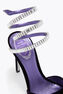 CLEO SPARK SANDAL IN PURPLE VELVET 105