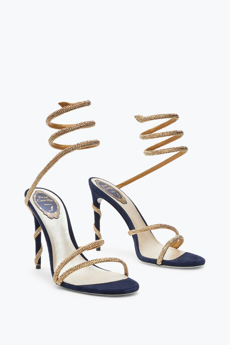 Margot Crystal Blue-Gold Sandal 105 Margot Crystal Blue-Gold Sandal 105