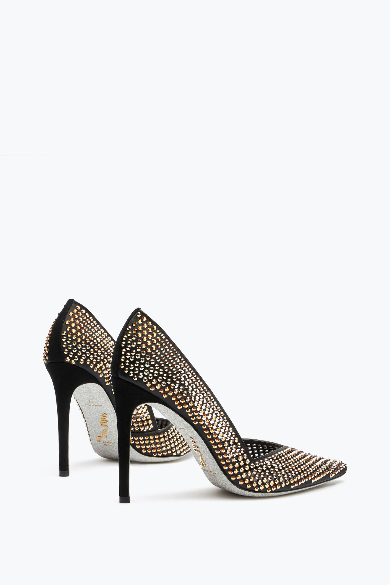Ginger Black Décolleté With Metallic Crystals 105 Pumps in Black for ...
