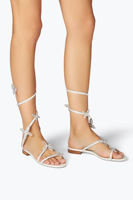 Butterflower Crystal Ivory Sandal 10 Butterflower Crystal Ivory Sandal 10