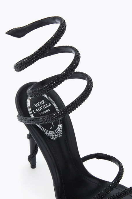 MARGOT BLACK PLATFORM SANDAL 120