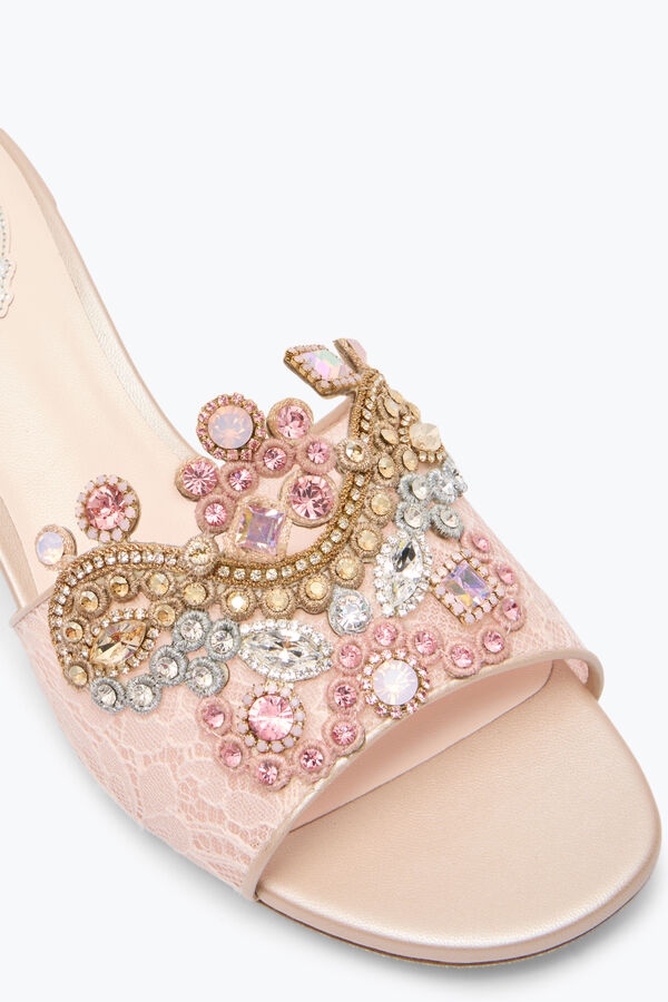 VENEZIANA POWDER PINK SLIDER SANDAL 40
