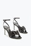 Sara Black Matte Sandal With Bow 80