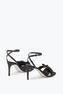 Sara Black Matte Sandal With Bow 80