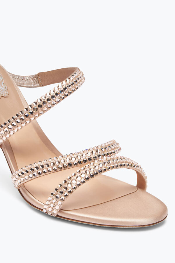 Lisa Nude Slider Sandal With Crystals 80