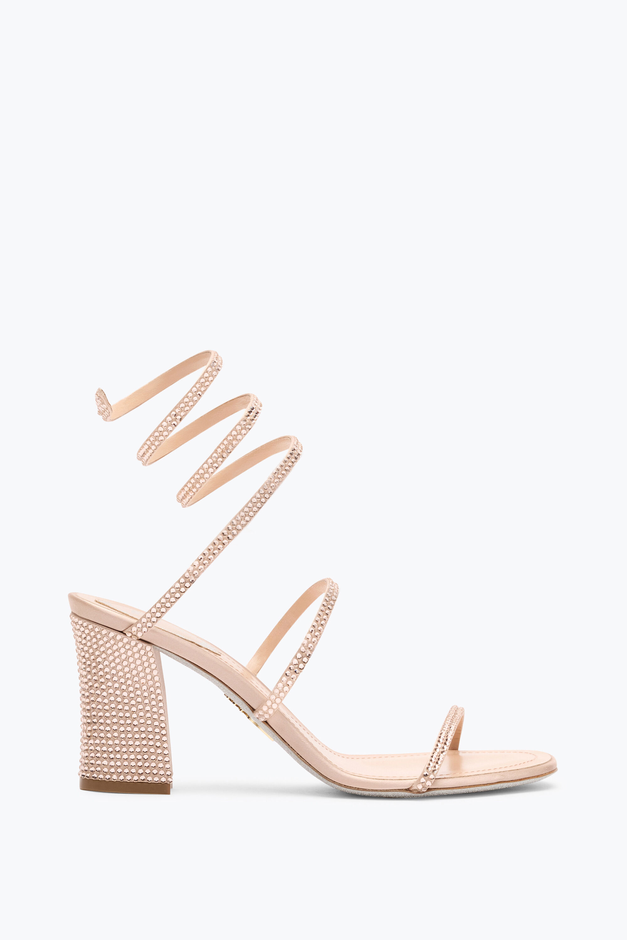 Jeweled CLEO NUDE SANDAL WITH SOUL HEEL 80 | Rene Caovilla®