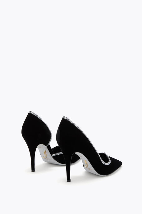 ONDA BLACK VELVET PUMP 100