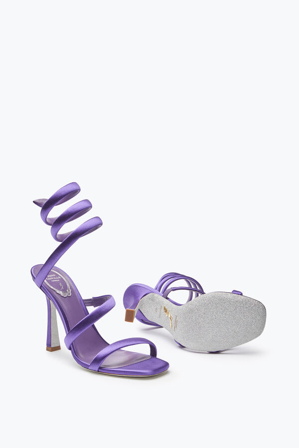 Cleopatra Purple Satin Sandal 105