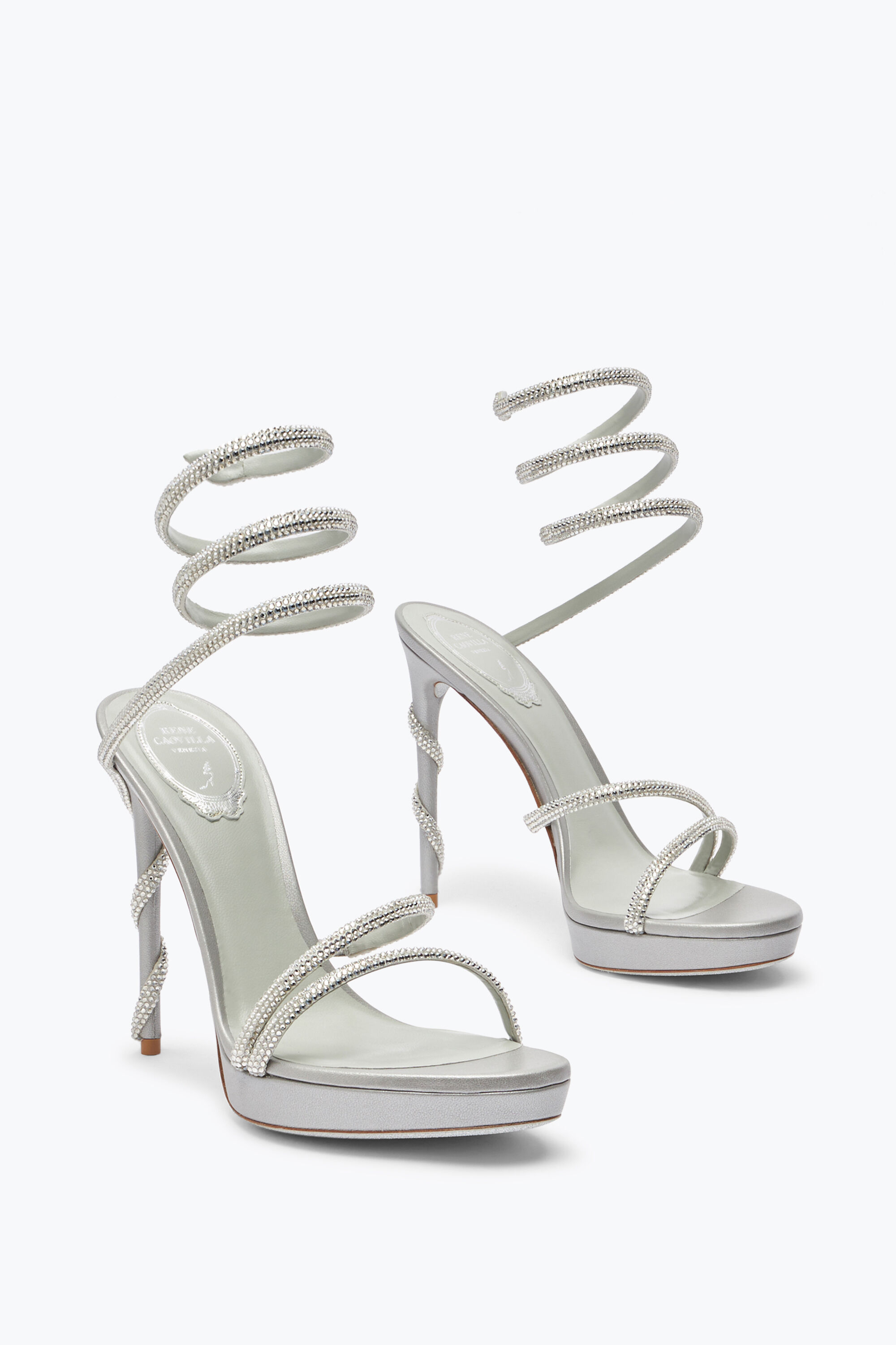 Jeweled sandals with crystals and gems | René Caovilla® Jeweled sandals with crystals and gems | René Caovilla®