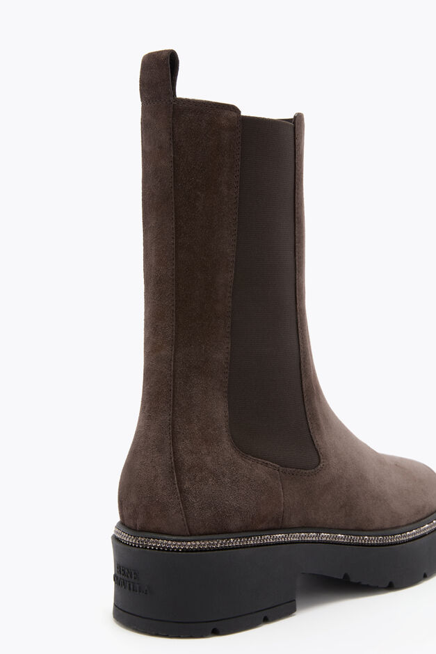 BIKA BROWN ANKLE BOOT WITH CRYSTALS 50