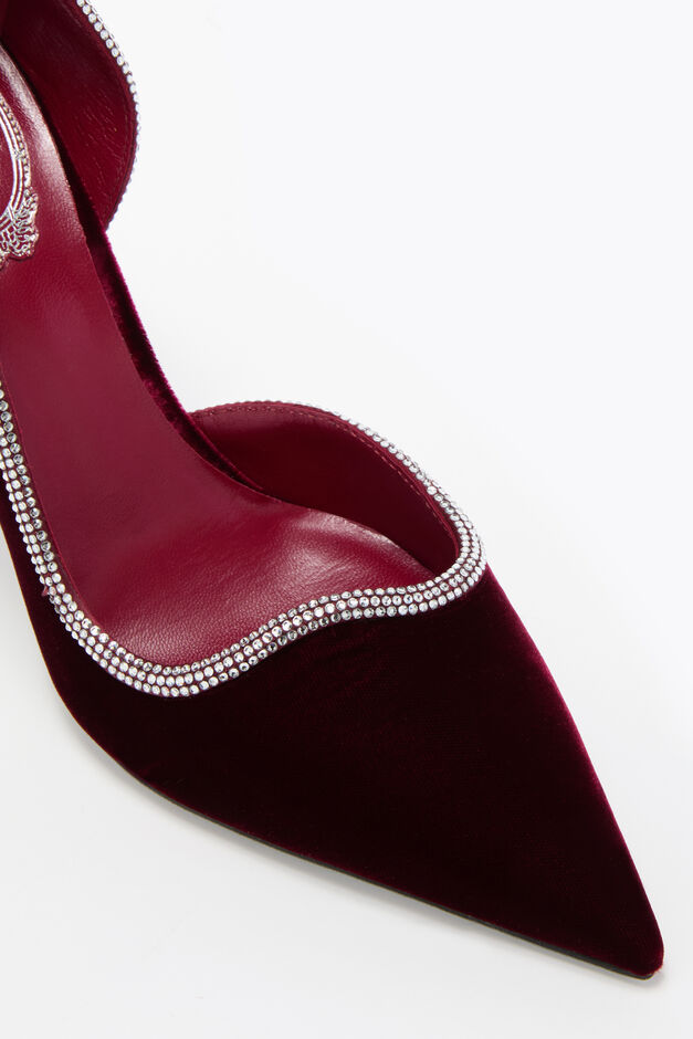 ONDA BURGUNDY VELVET PUMP 100 ONDA BURGUNDY VELVET PUMP 100
