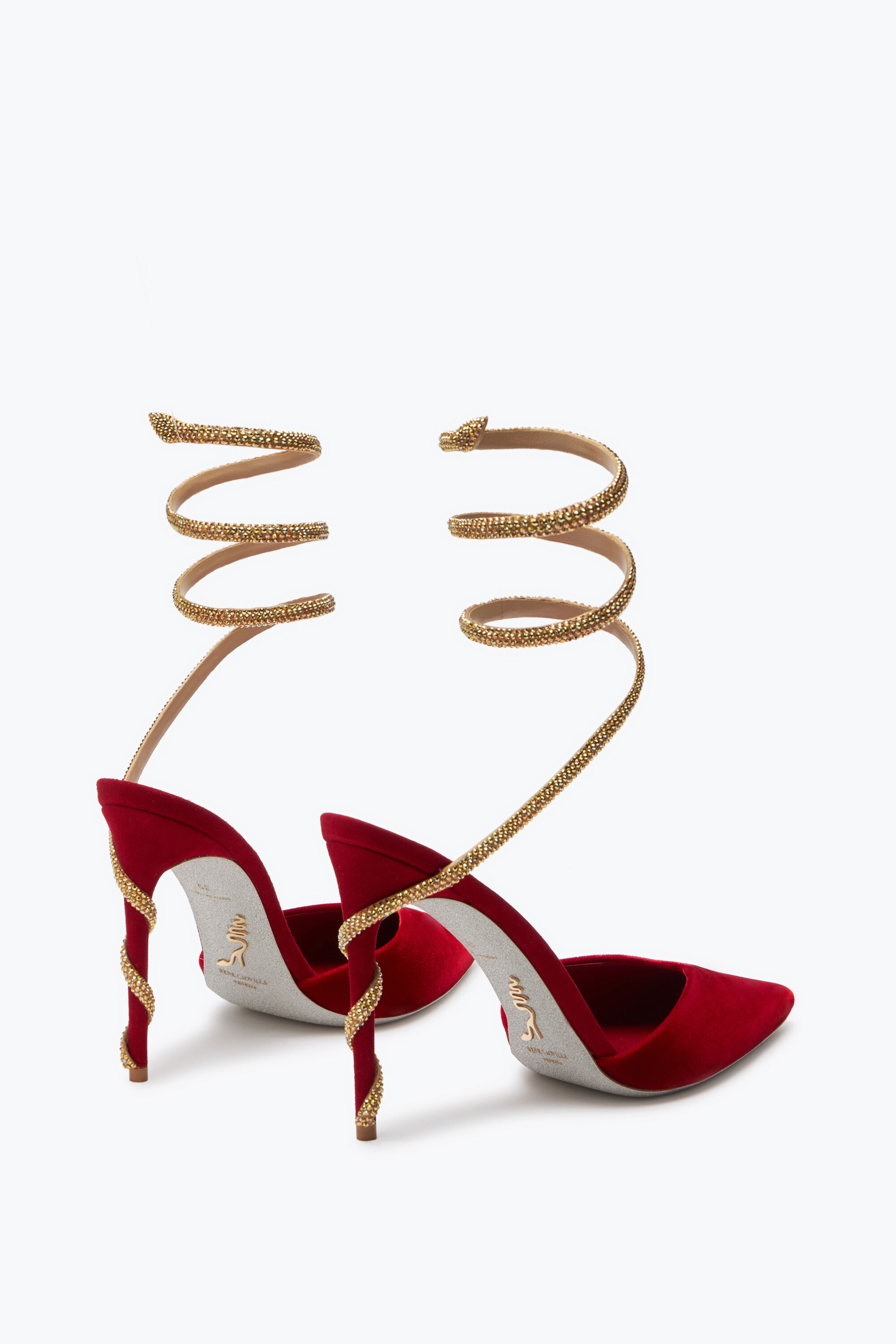 Red and gold pumps shop
