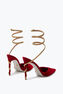 Margot Red And Gold Pump 105