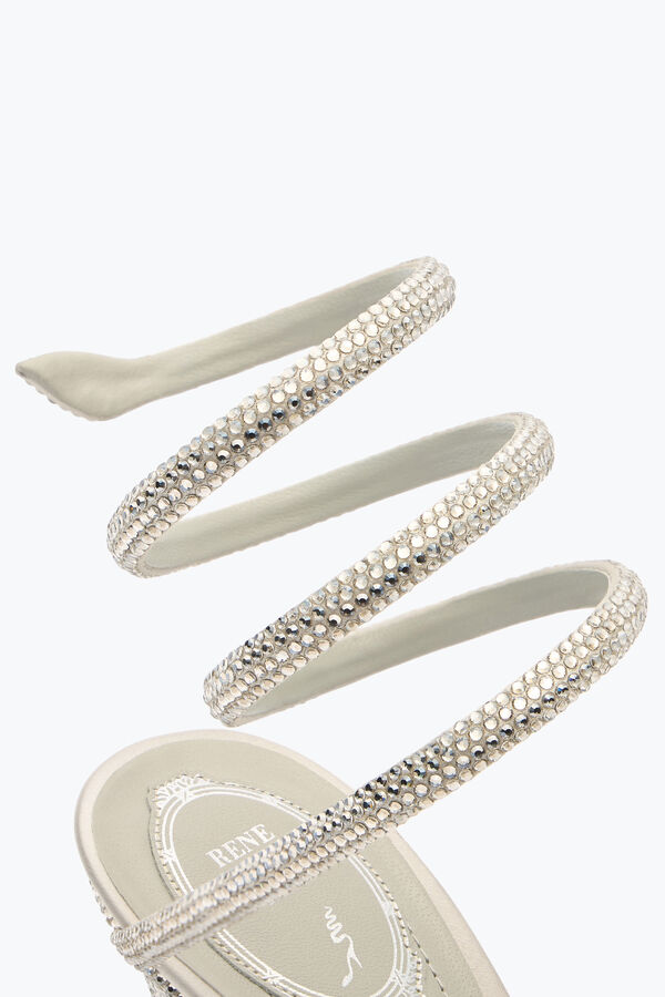 CLEO SILVER WEDGE SANDAL 80