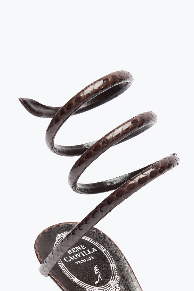 CLEO BROWN AYERS LEATHER SANDAL 80