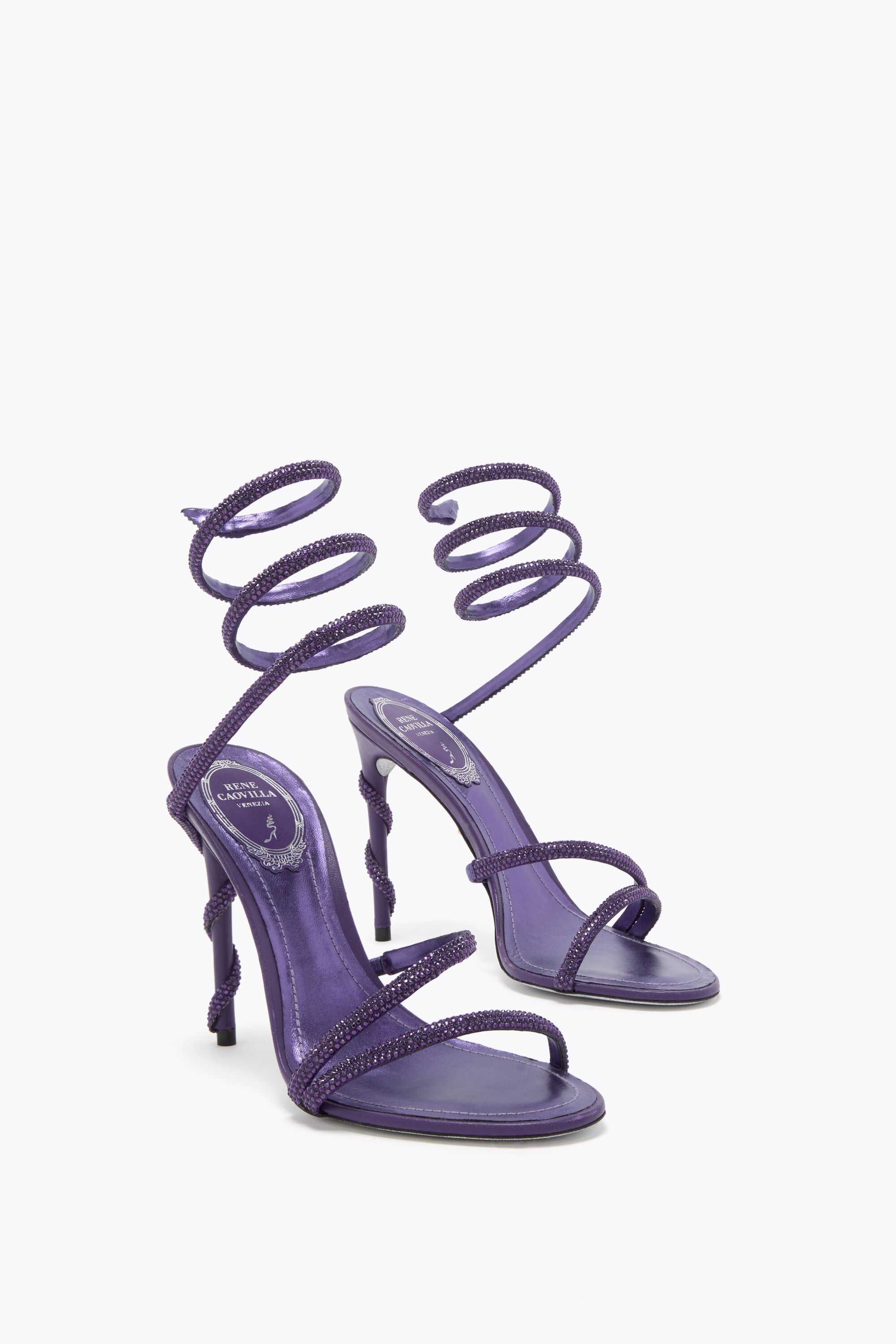 Jeweled MARGOT VIOLET SANDAL 105 | Rene Caovilla®