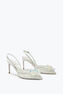 White Slingbacks In Lace Frozen 75