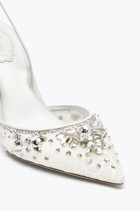 Hina Crystal White Sling-Back 80 Hina Crystal White Sling-Back 80