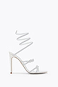 BRAID CLEO IVORY SATIN/CRYSTAL STRASS SANDAL
