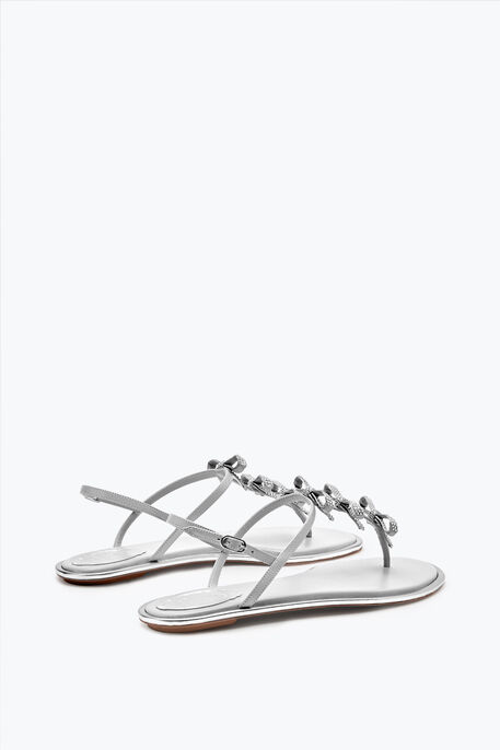 Caterina Silver Thong Sandal 10