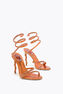 MARGOT ORANGE SATIN/LAVA STRASS SANDAL