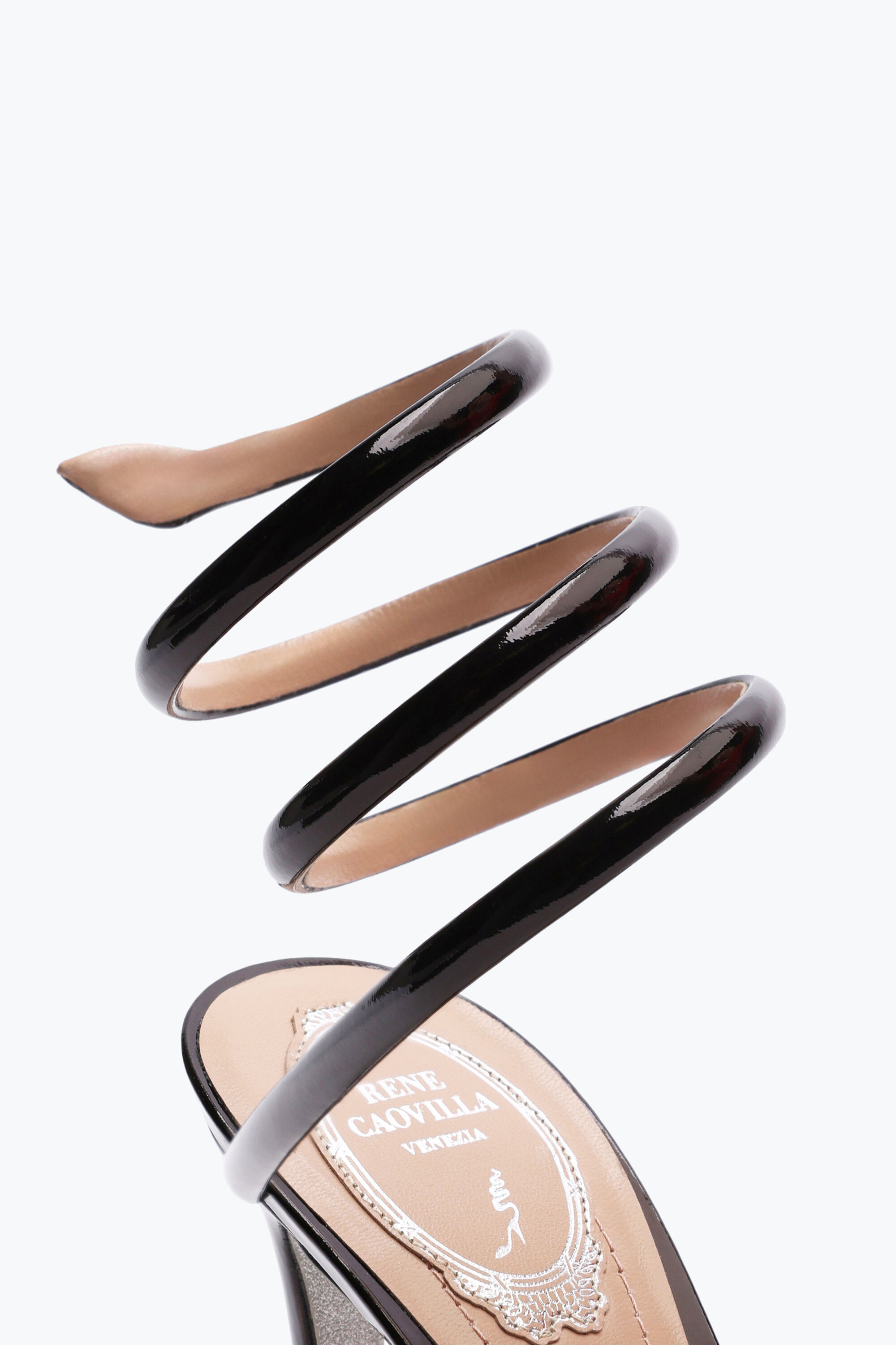 サンダル・ミュール RENE CAOVILLA CLEO PUMP SANDALS Jeweled Cleo Metallic Black Sandal 105 | Rene Caovilla®