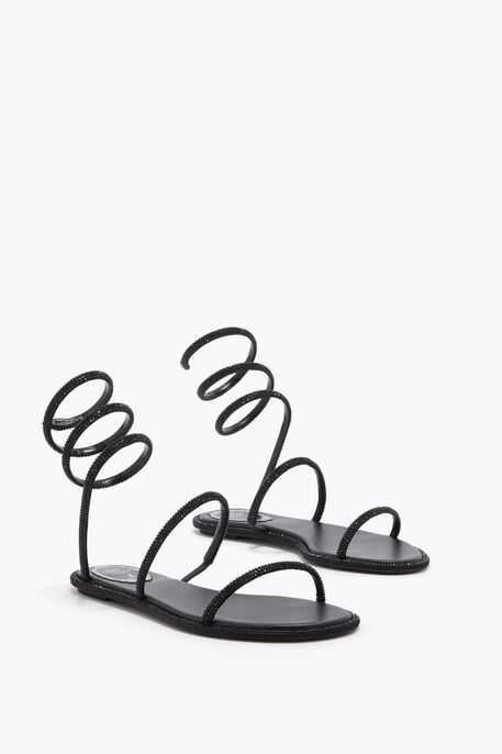 CLEO BLACK FLAT SANDAL 10
