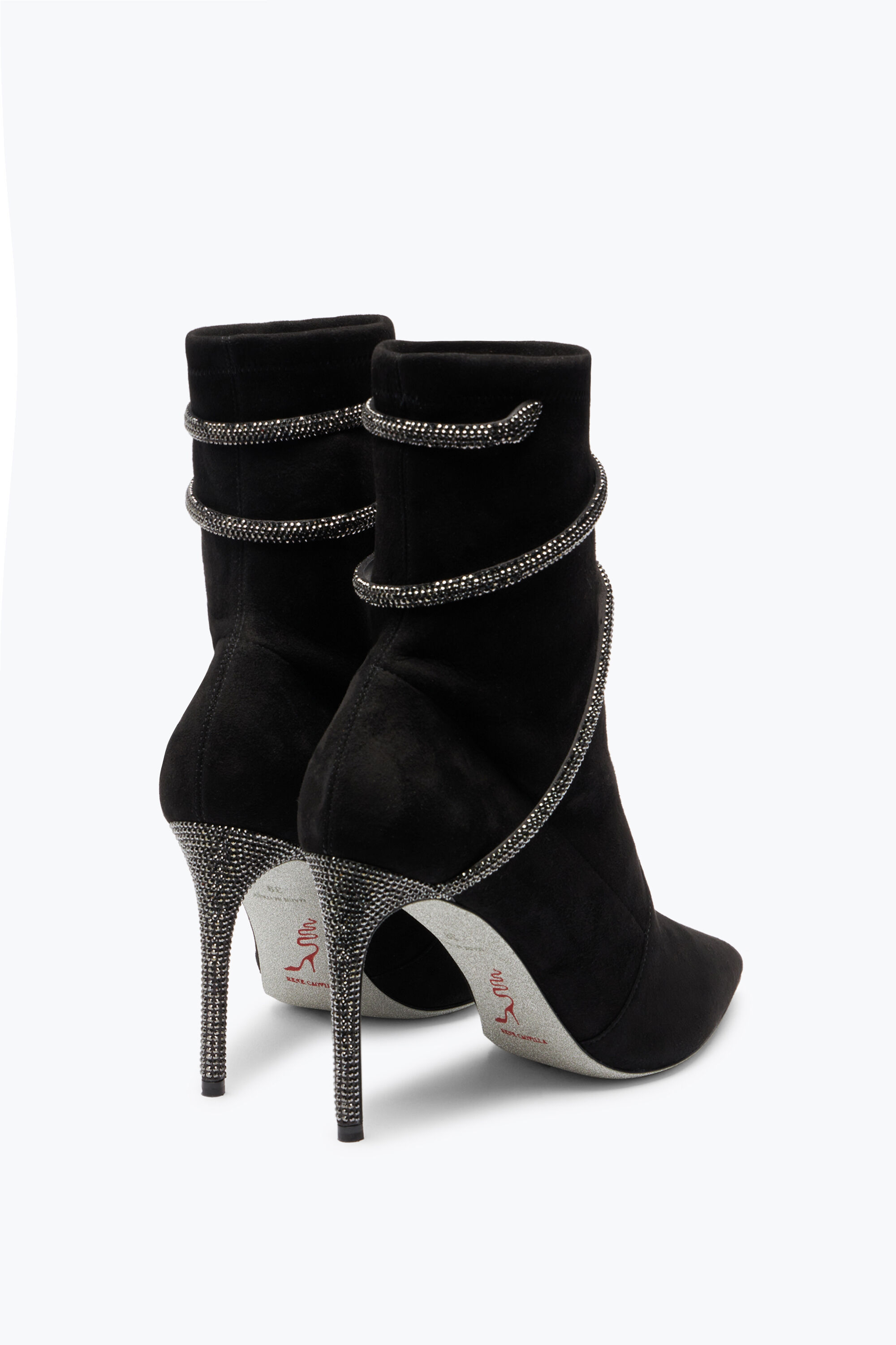 Jeweled Cleo Crystals Black Bootie 100 | Rene Caovilla®