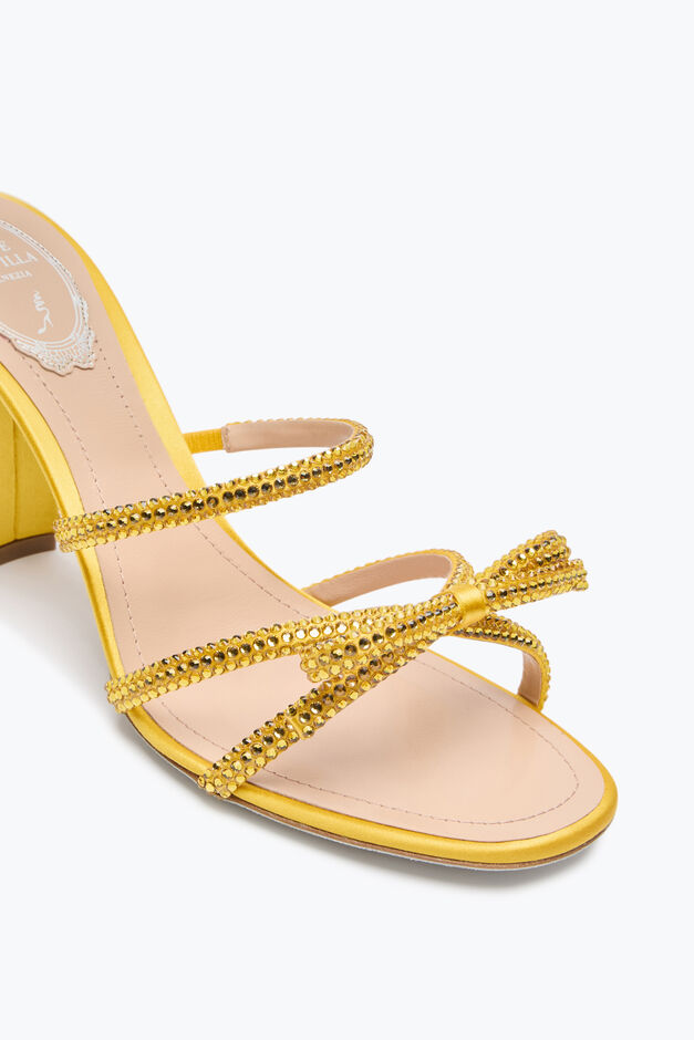 NICOLE YELLOW SLIDER SANDAL 80