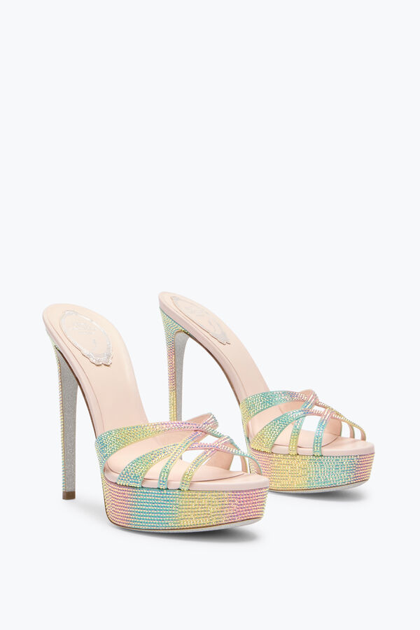DANIA MULTICOLOR PLATFORM SLIDER SANDAL 130
