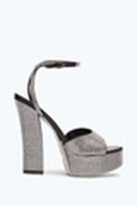 HELSA BLACK PLATFORM SANDAL WITH CRYSTALS 140