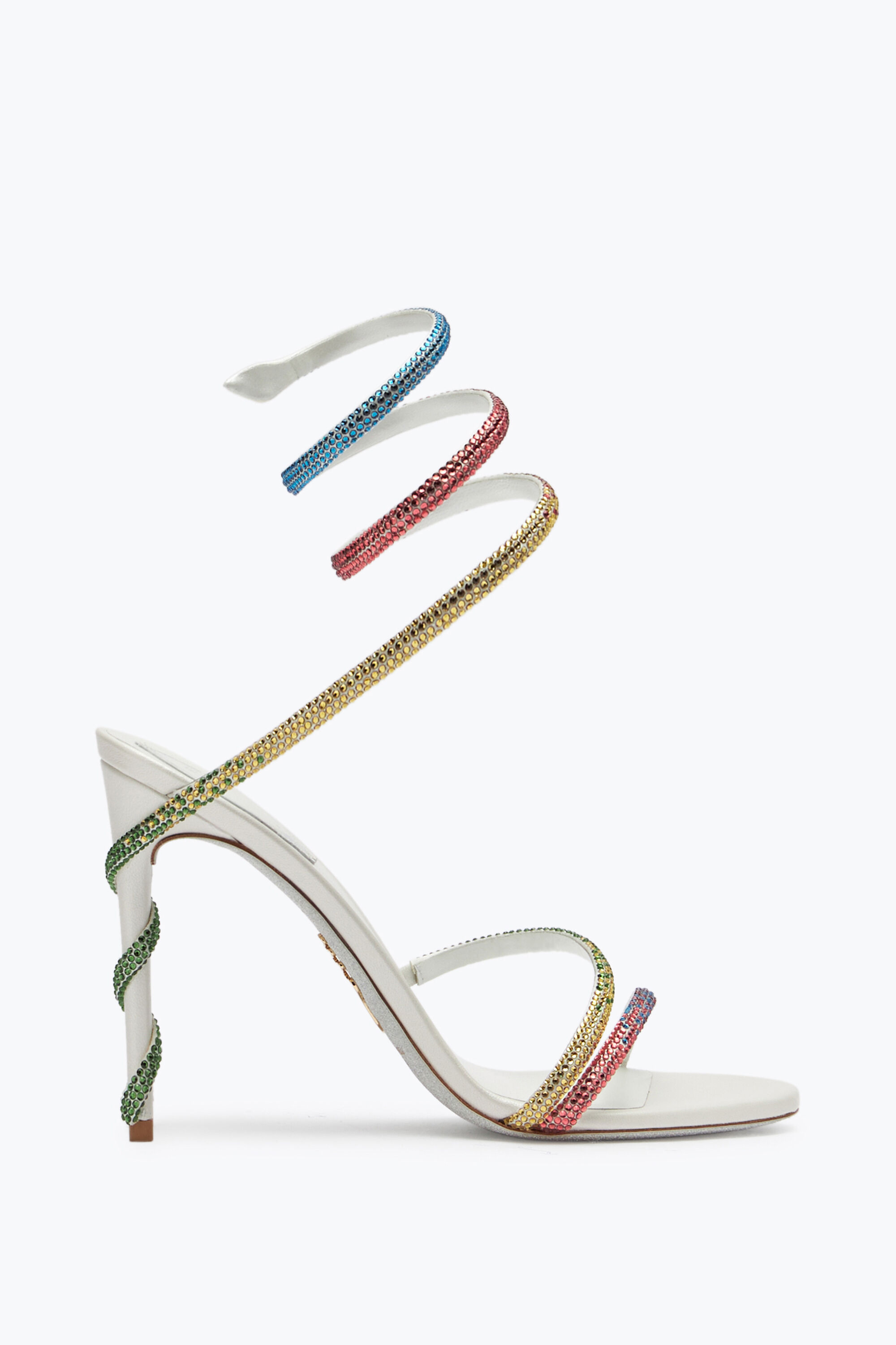 サンダル・ミュール RENE CAOVILLA Women Sandals C12170 R001V108 White Jeweled Floriane White Sandal 80 | Rene Caovilla®