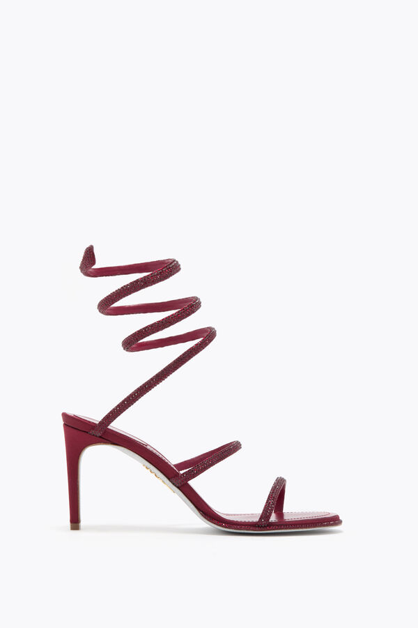 CLEO BORDEAUX SATIN/SIAM STRASS SANDAL
