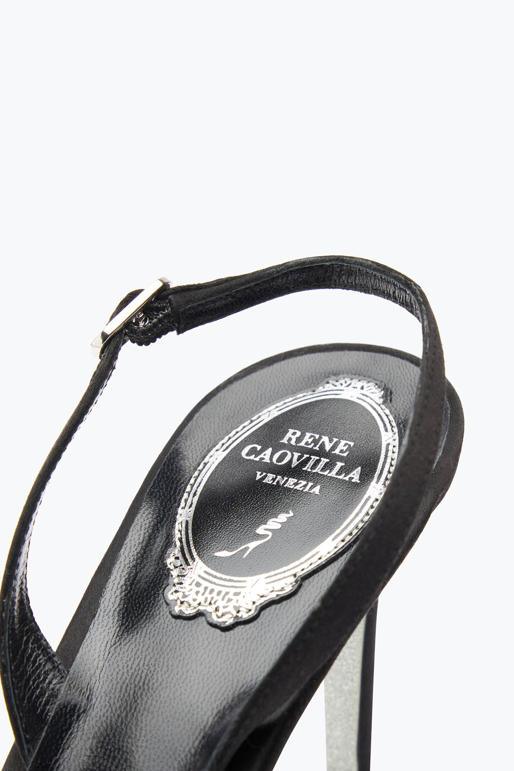 Jeweled Barbara Black Slingback 80 | Rene Caovilla®