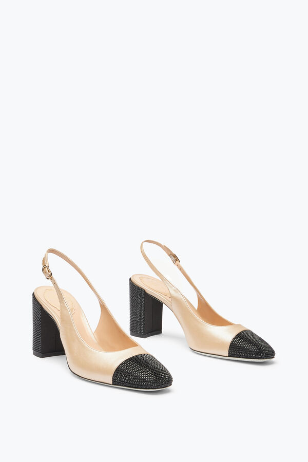 Kristen Nude And Black Slingback 80