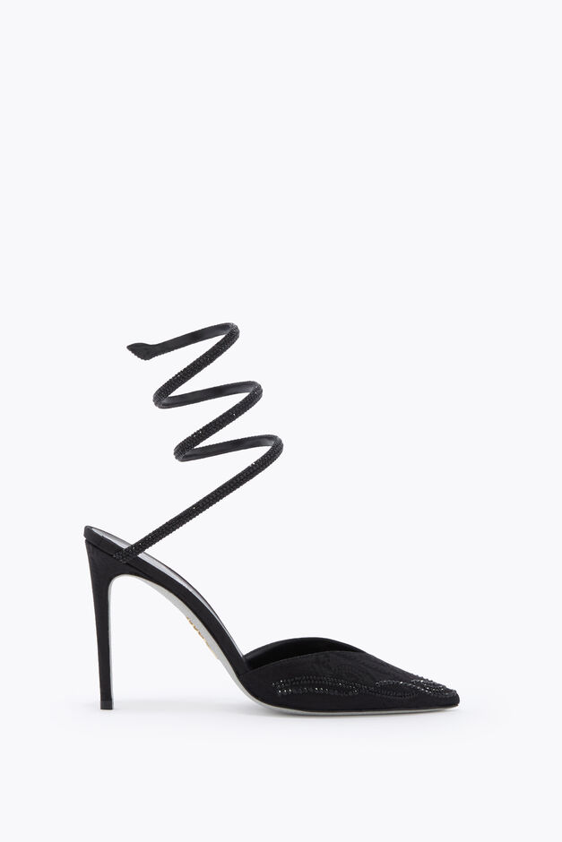 CLEO PUMP IN BLACK DAMASK 105