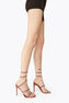 CHANDELIER RUST SATIN/RED FLAME STRASS SANDAL