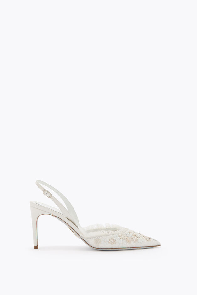 BLOOM WHITE SLINGBACK 80