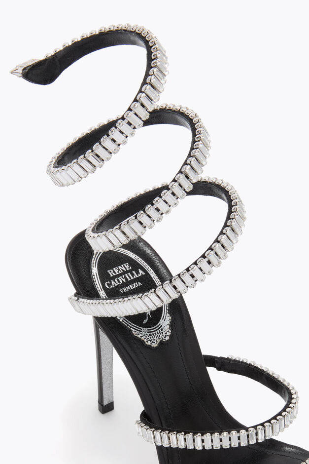 CLEO SPARK BLACK AND SILVER SANDAL 105