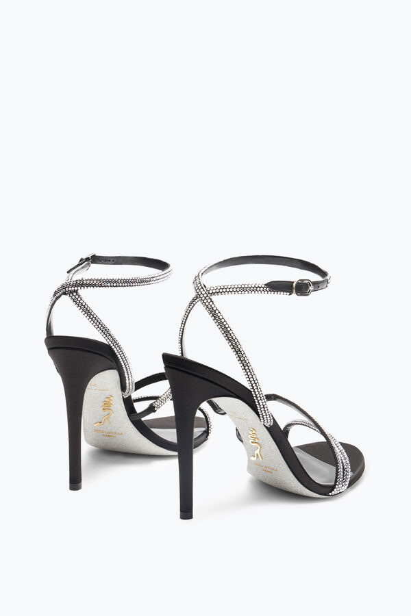 Irina Black Sandal With Crystals 105