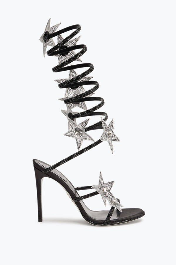 SUPER CLEO STAR BLACK &amp; SILVER SANDAL 105