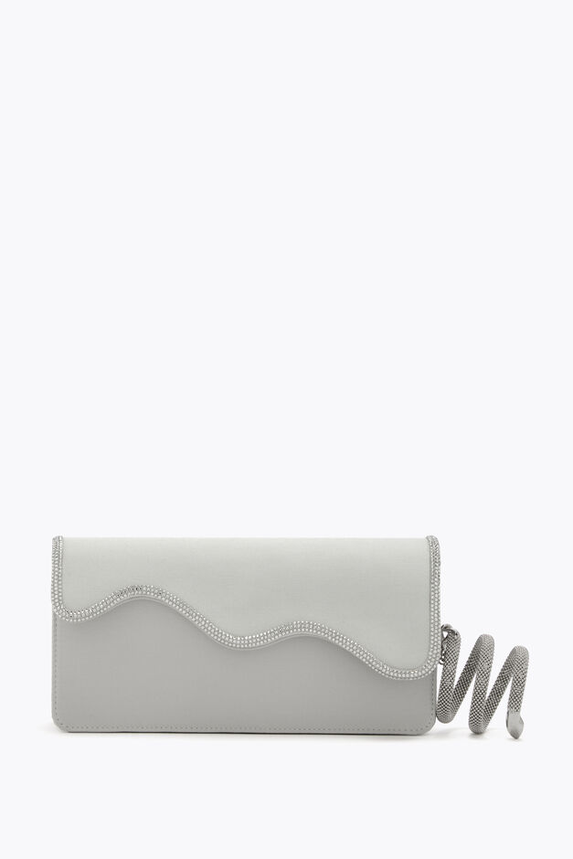 BORSE GREY SATIN/C.SILVER SHADE STRASS - CAOVILLA BAGS