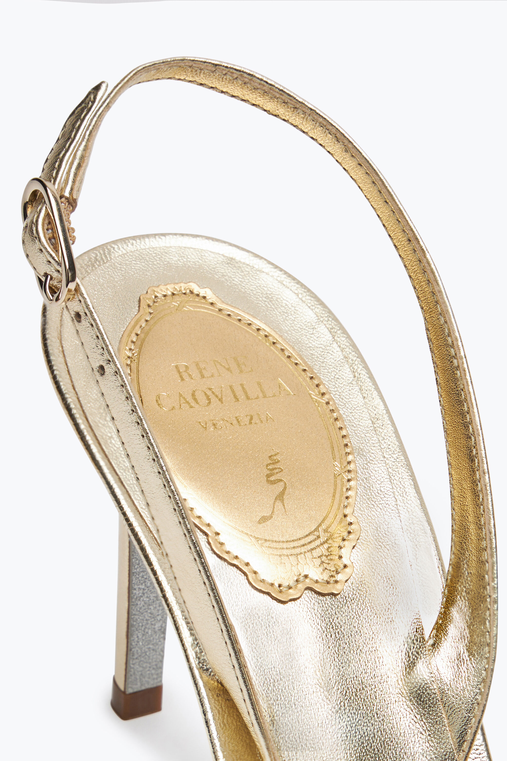 Jeweled Cinderella Golden Slingback 80 | Rene Caovilla®